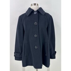 Ellen Tracy Semi Formal Wool Blend Button Down Coat